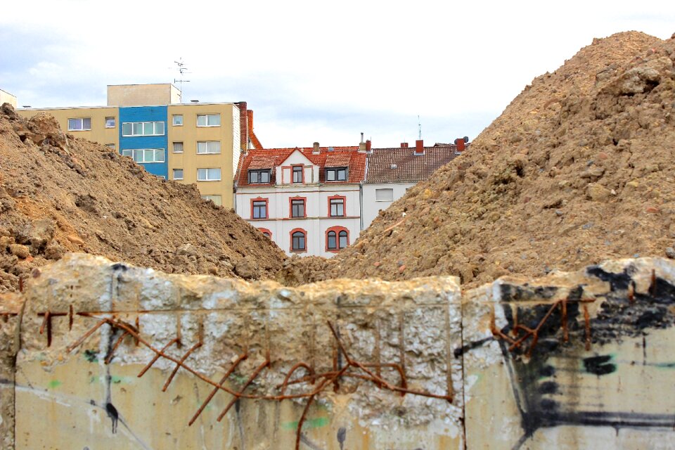 Residence demolition sand