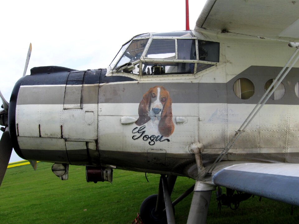 Vintage aviation cockpit