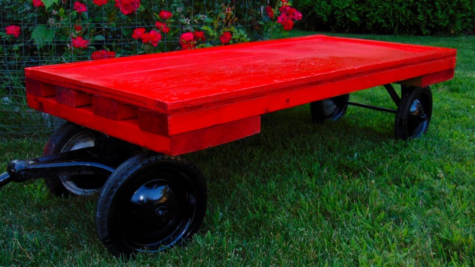 Toy wheels grass