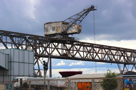 Harbour cranes harbour crane clouds