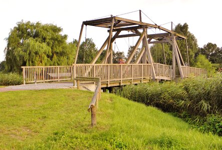 Wooden bridge antique ueckermünde
