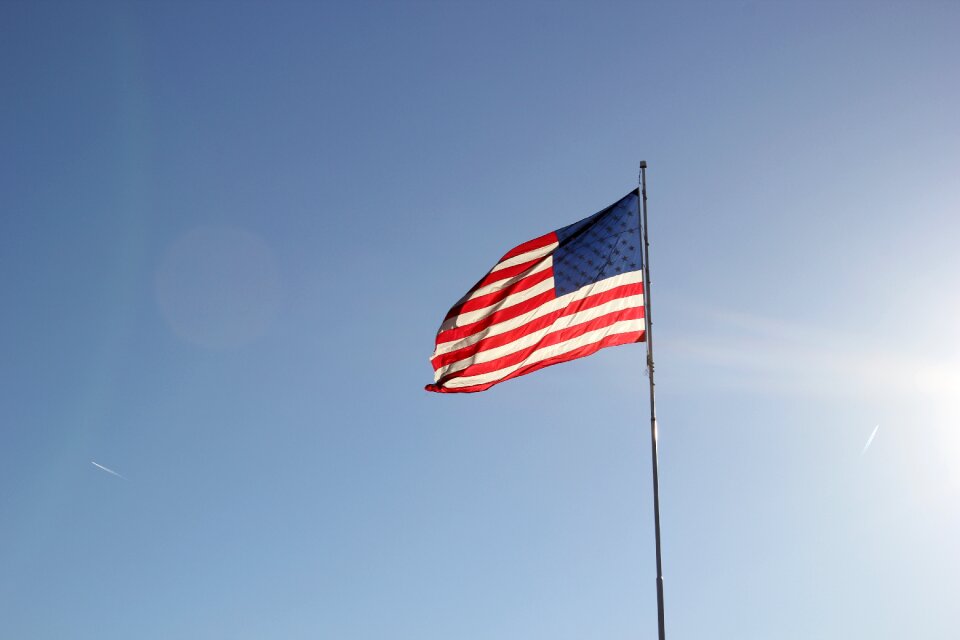 Flag usa sky
