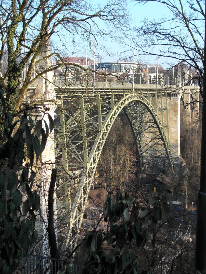 Switzerland steel bridge arch