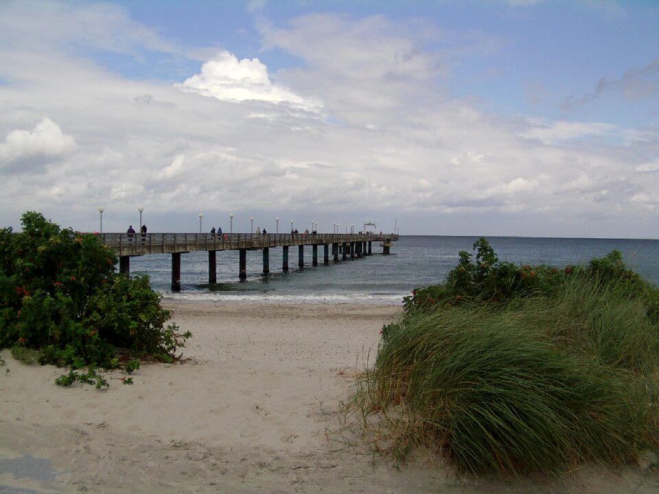 Beach northern germany sea bridge