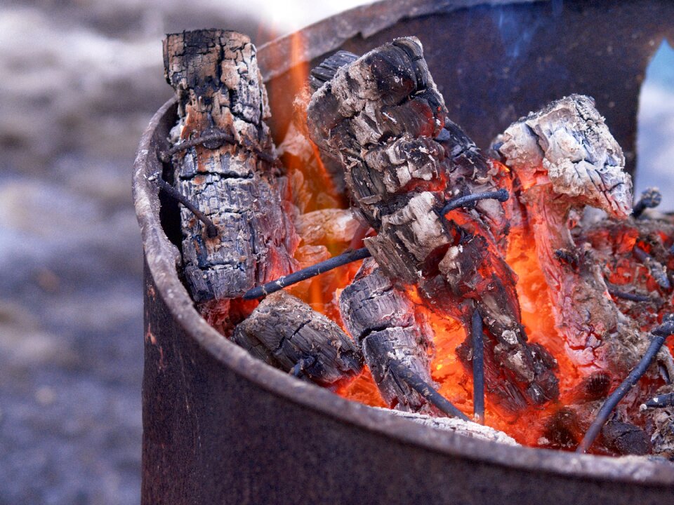 Fire wood fire charcoal
