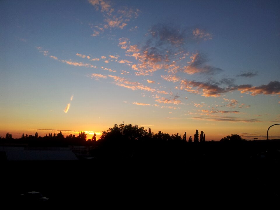 Evening sky aschaffenburg germany