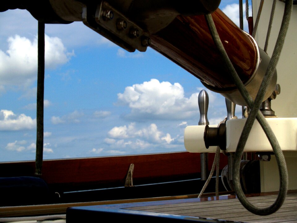 Wood boom nautical