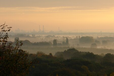 Industry chimneys smog