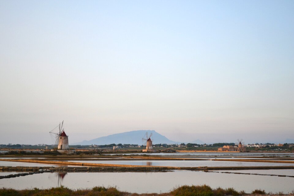 Sunset evening mill