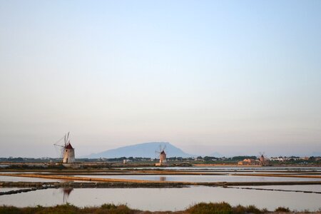 Sunset evening mill