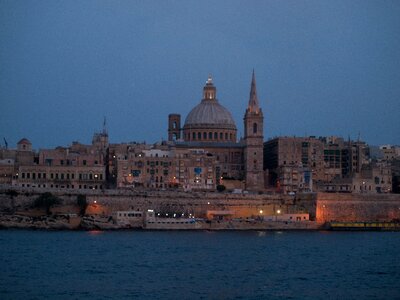 Valletta evening city