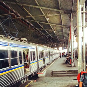 Station passenger vintage photo