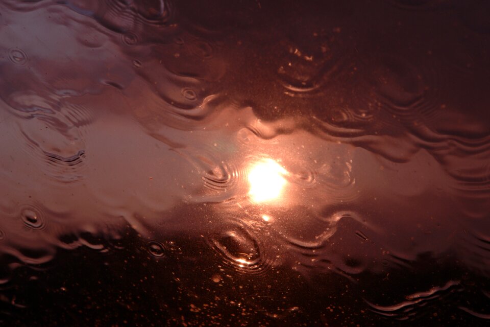 Water drip reflection