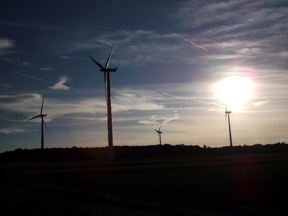Clouds pinwheel landscape