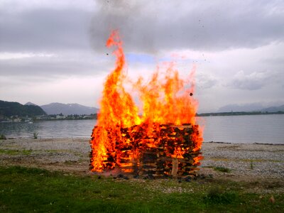 Burn lake water