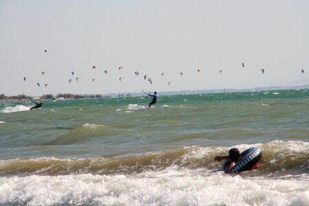Swimming waves sea