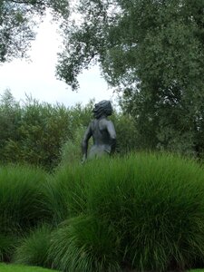 Figure art woman in the wind