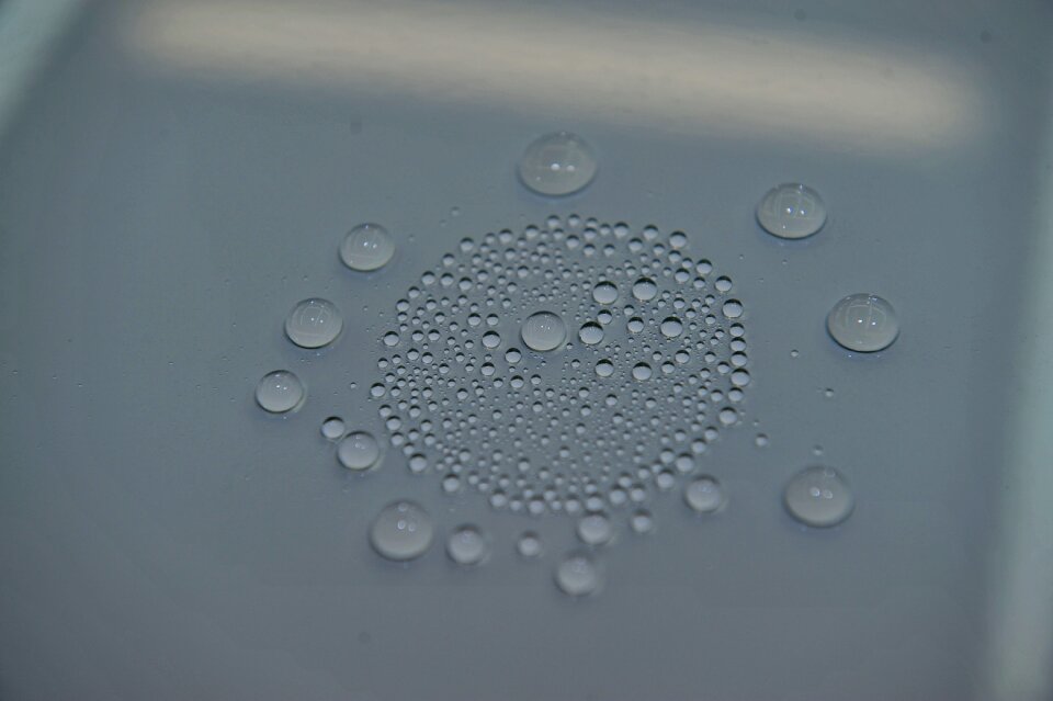 Drop of water polka dot shiny