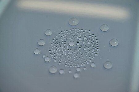 Drop of water polka dot shiny photo