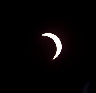 Moon partial sky photo