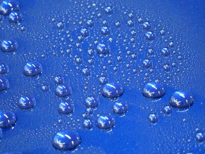 Drop of water polka dot shiny photo