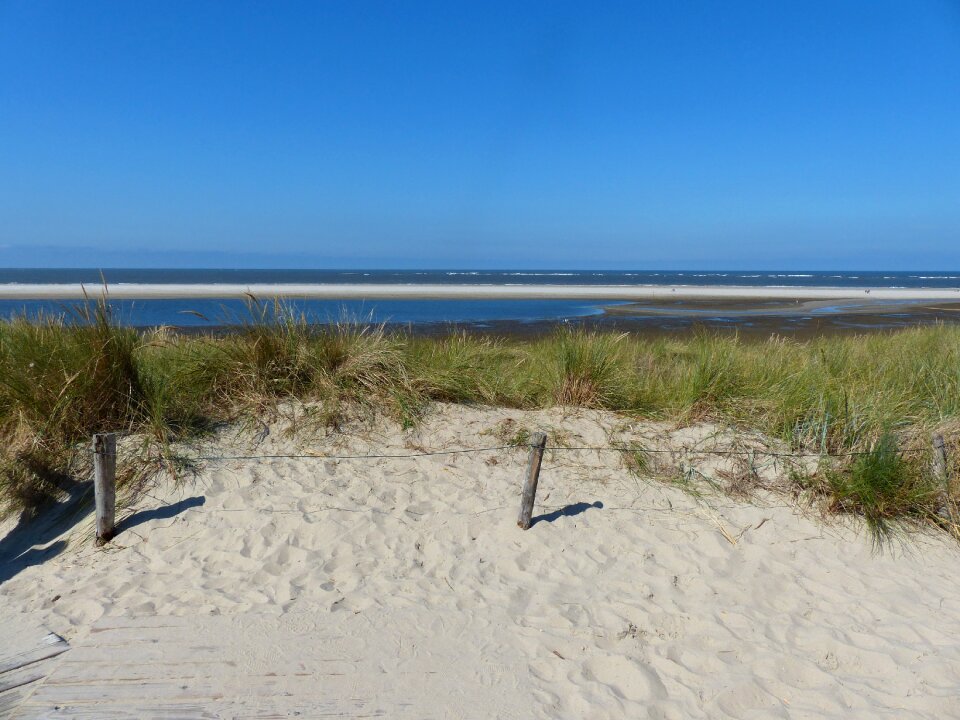Bright blue sky clear langeoog