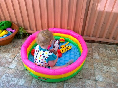 Summer bathing swimming pool photo