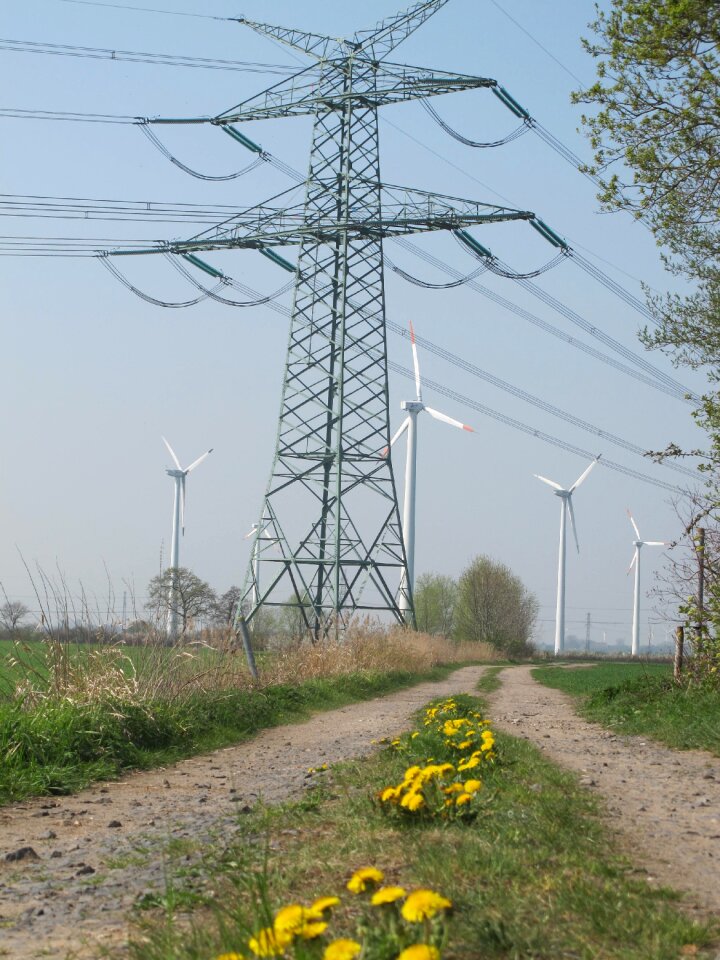 Landscape strommast catenary