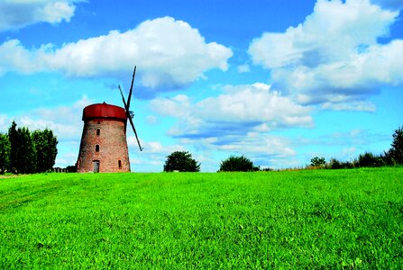 Windmill view clouds