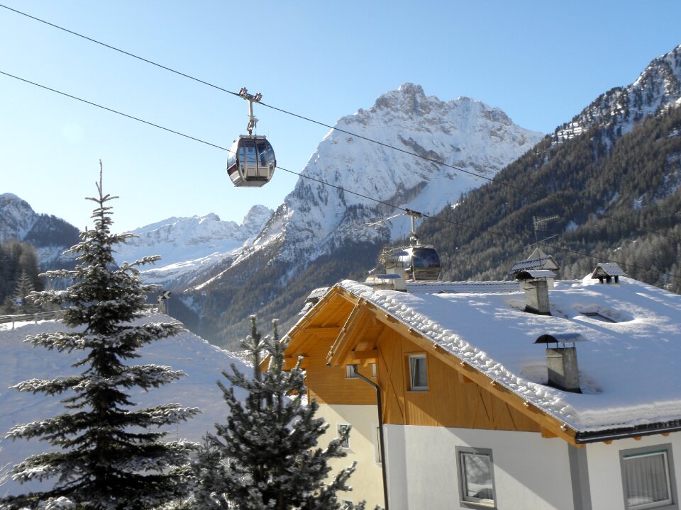 Val di fassa gondola snow