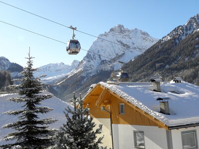 Val di fassa gondola snow