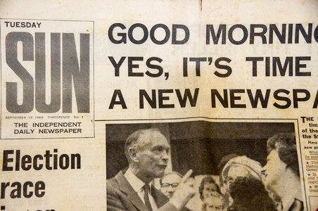 First edition headline print