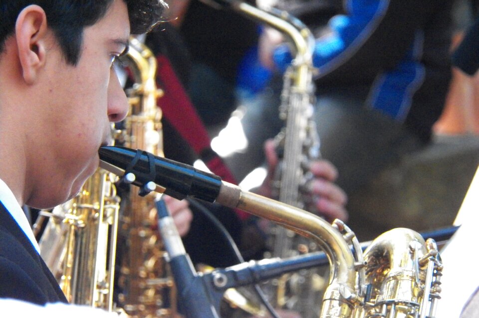 Saxophonist music band