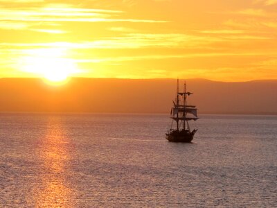 Sailing sea boat