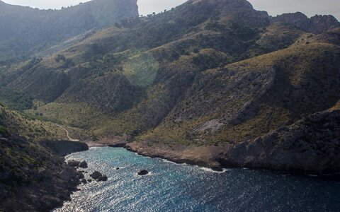 Cliff panoramic beach photo