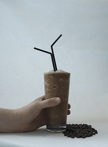 Two black straws photo