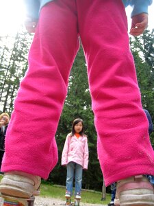 Girls pink stand