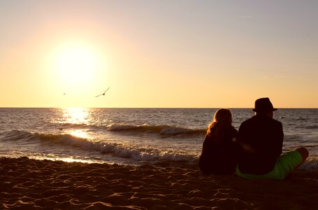 Sea sunset romanticism photo