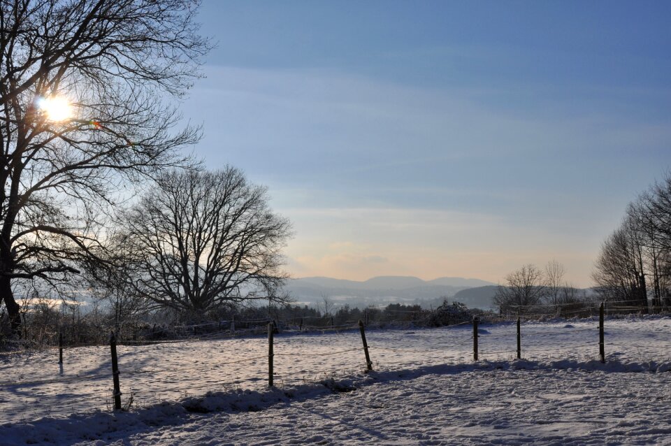 Mountains sky blue
