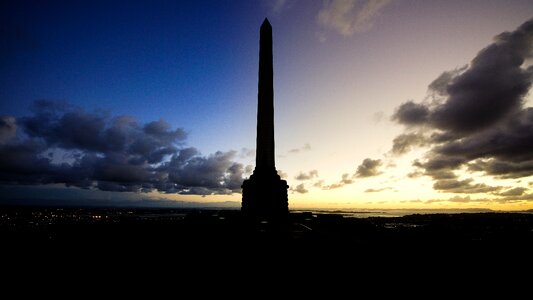 One tree hill night view sunset
