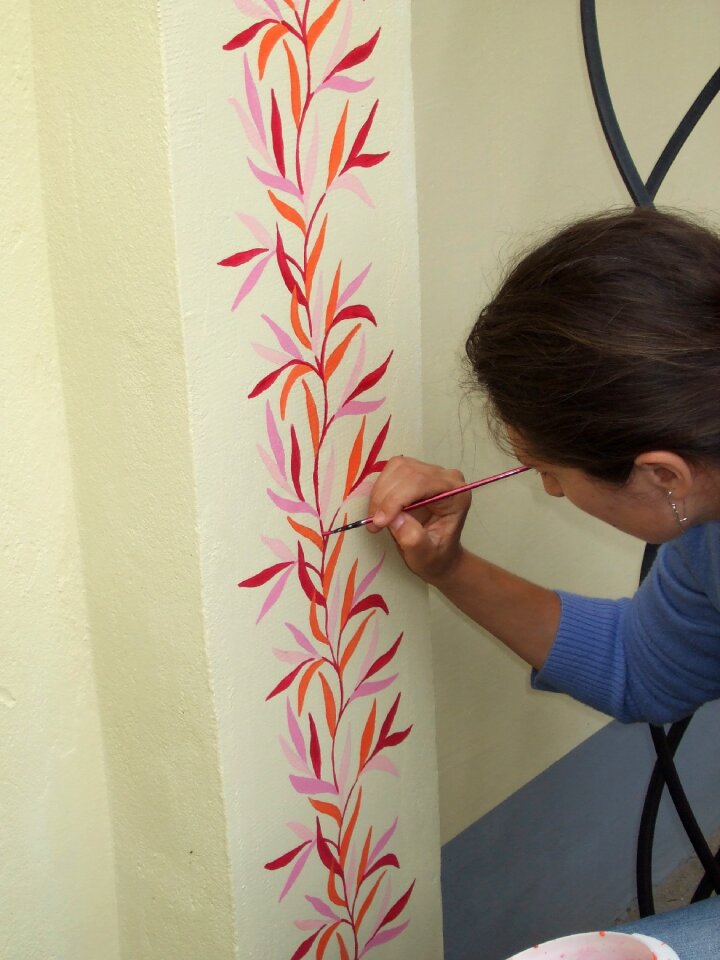 Wall painting external wall model the outdoor area