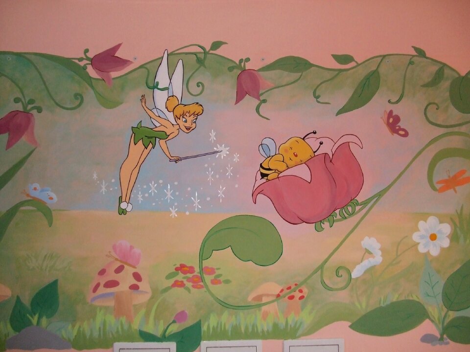 Tinker bell wall painting wall decoration