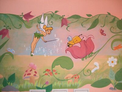 Tinker bell wall painting wall decoration photo