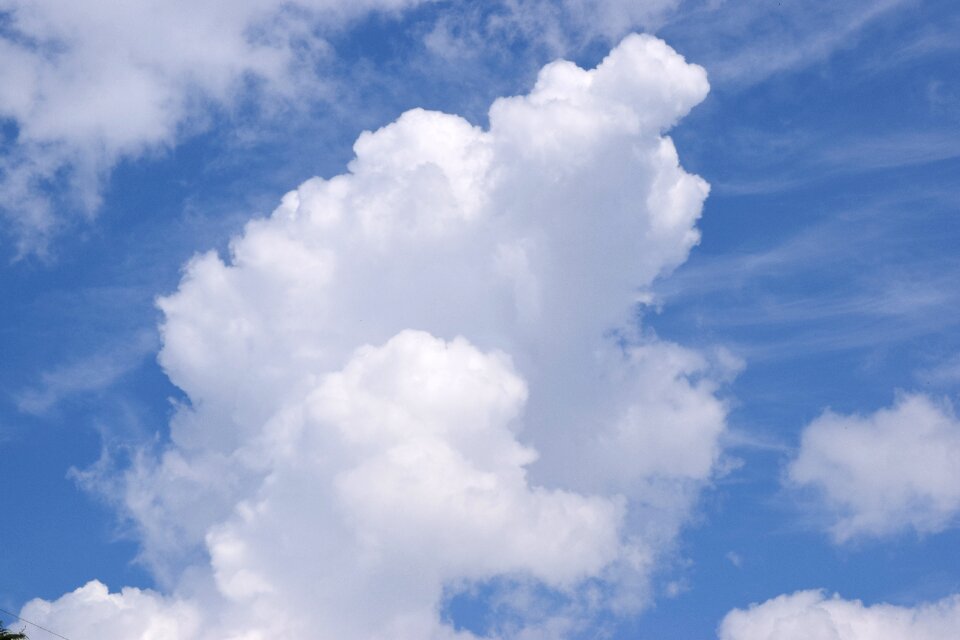 Blue the form of clouds tranquility