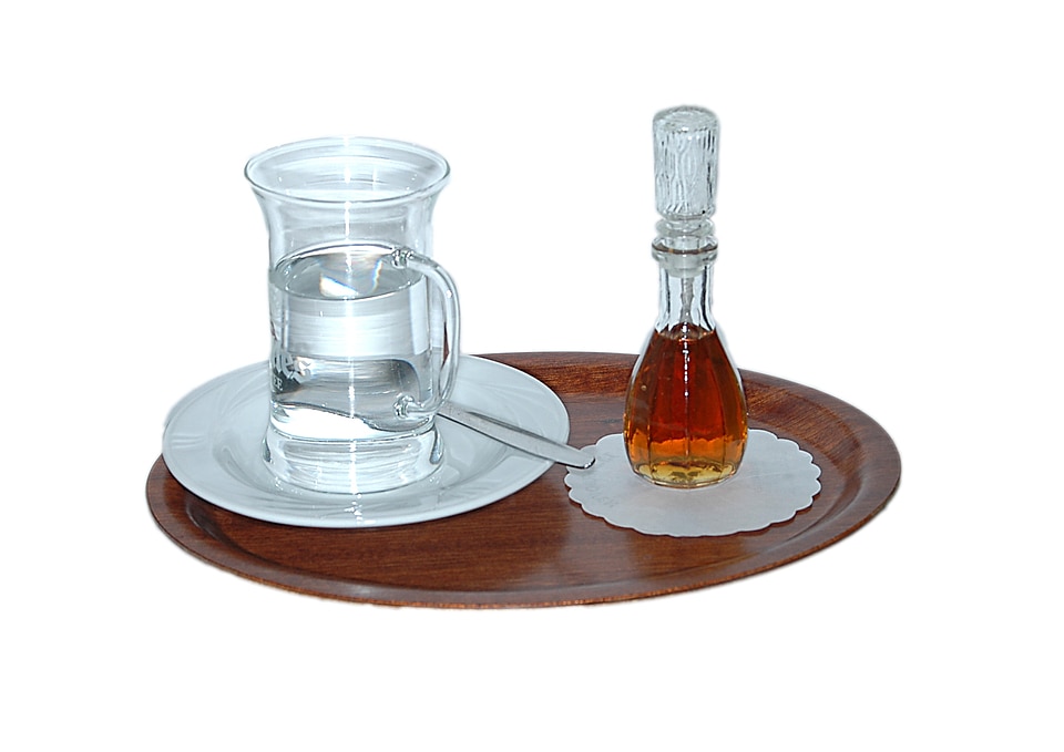 Grog glass tray alcohol