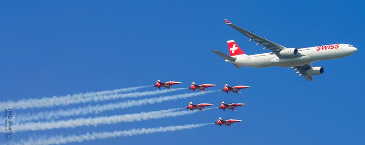 Flugshow swiss airline patrol suisse