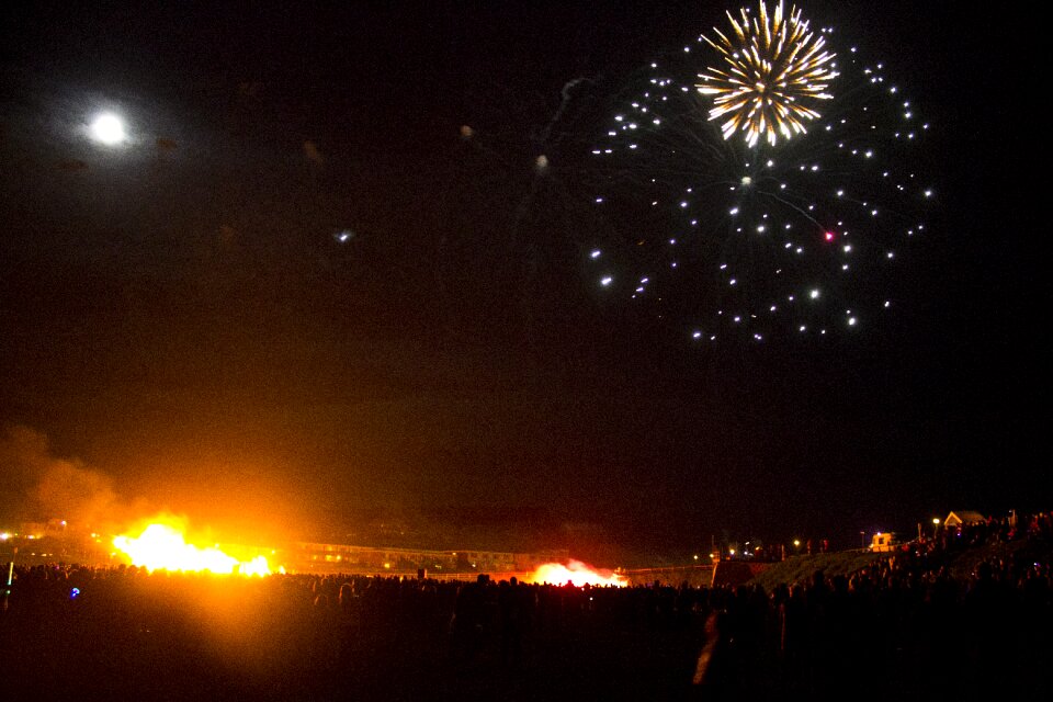 Bonfire party explosion