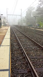 Fog railroad transport photo