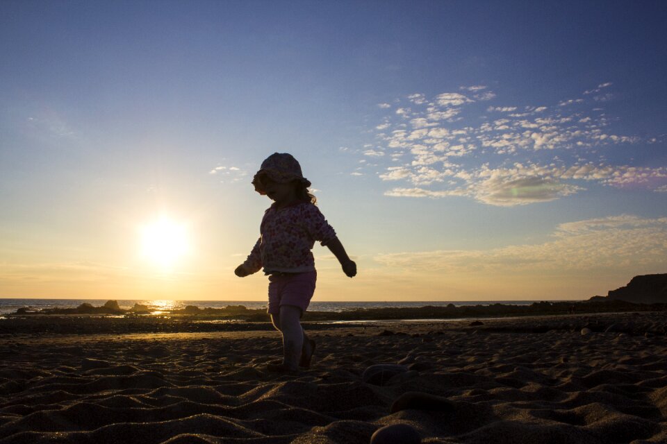 Child ocean sea