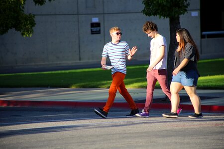Person summer stroll